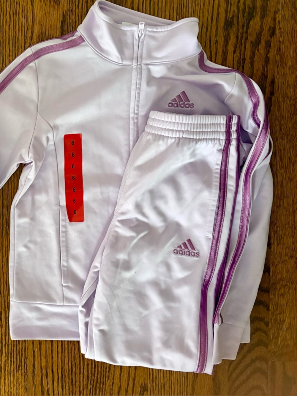 Girl's Adidas Tracksuit Purple 6 6T